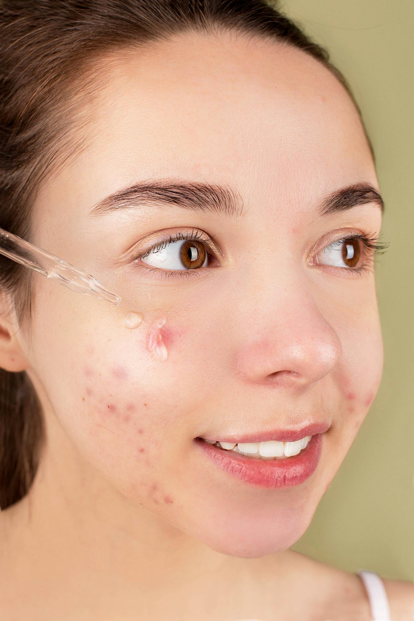 Close-up of facial serum used as a skincare visual